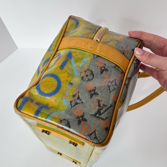 Louis Vuitton Limited Edition Richard Prince Jaune Defile Weekender PM Pulp Bag - Picture 7 of 16